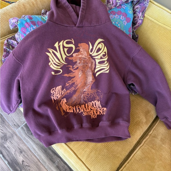 Cotton On Tops - Janis Joplin Burgundy Hoodie -1967 Avalon Ballroom SF